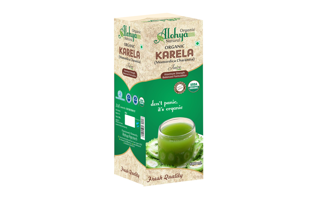 Organic Alohya Natural Organic Karela Juice    Box  1000 millilitre